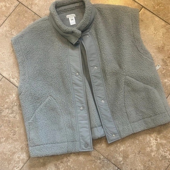 Multiples Jackets & Blazers - Multiples Light Gray Fleece Vest